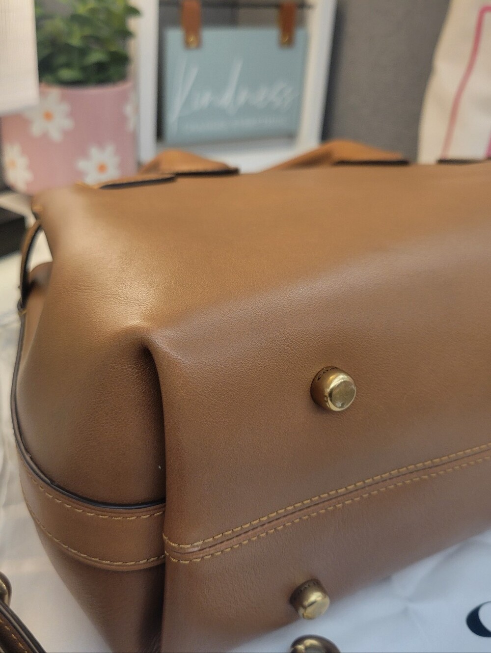 Coach Soft Empire 28 in Honey Brown - Picture 5 of 13